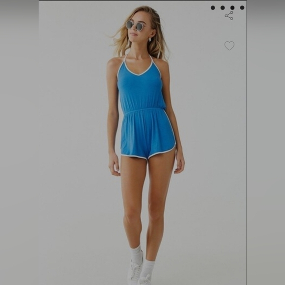 FOREVER 21 Ribbed Halter Romper L - Picture 1 of 8